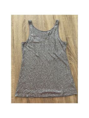 Joe Women's Sequinned Grey Tank Top Size M